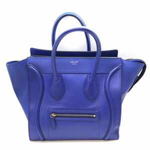 Celine Luggage Shopper Tote Leather Blue